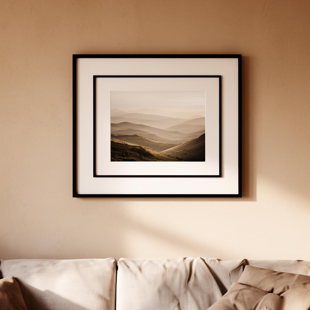 Tirage FineArt encadré dans un intérieur élégant